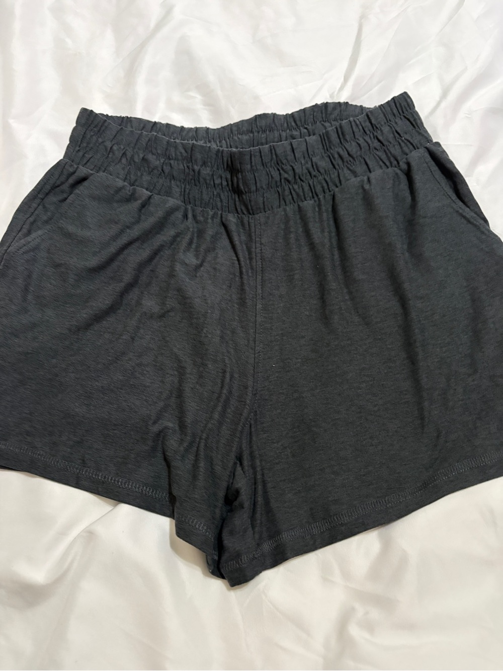 Athletic Works Dark Gray Elastic Waist Athletic Shorts - Picture 2 of 4